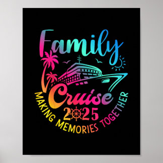 Family Cruise 2025 Summer Vacation Matching Family ポスター