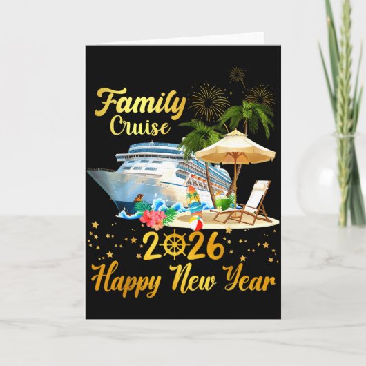 Family Cruise 2026 Happy New Year  カード (正面)