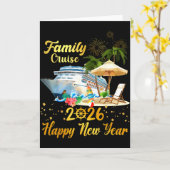Family Cruise 2026 Happy New Year  カード (黄色い花)