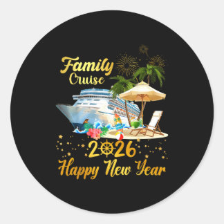 Family Cruise 2026 Happy New Year  ラウンドシール