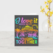 Family Cruise 2026 I Love It When We're Cruisin' T カード (黄色い花)