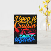 Family Cruise 2026 I Love It When We're Cruisin' T カード (黄色い花)