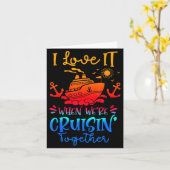 Family Cruise 2026 I Love It When We're Cruisin' T カード (黄色い花)