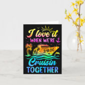 Family Cruise 2026 I Love It When We're Cruisin' T カード (黄色い花)