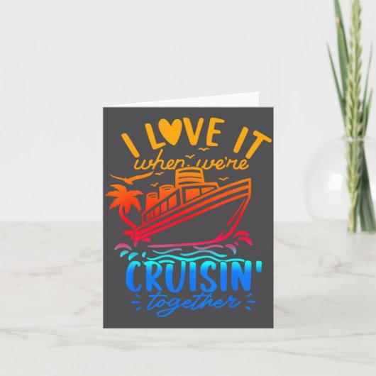 Family Cruise 2026 I Love It When We're Cruisin' T カード (正面)