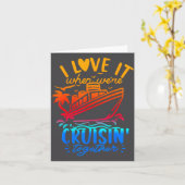 Family Cruise 2026 I Love It When We're Cruisin' T カード (黄色い花)