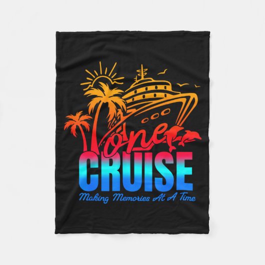 Family Cruise 2026 I Love It When We're Cruisin' T フリースブランケット (正面)