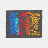 Family Cruise 2026 I Love It When We're Cruisin' T フリースブランケット (正面(横))