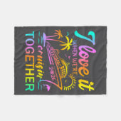 Family Cruise 2026 I Love It When We're Cruisin' T フリースブランケット (正面(横))