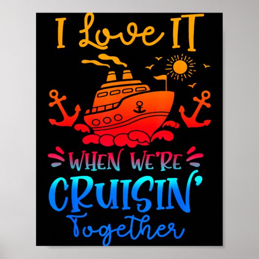 Family Cruise 2026 I Love It When We're Cruisin' T ポスター (正面)