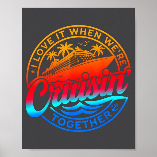 Family Cruise 2026 I Love It When We're Cruisin' T ポスター (正面)