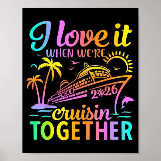 Family Cruise 2026 I Love It When We're Cruisin' T ポスター (正面)
