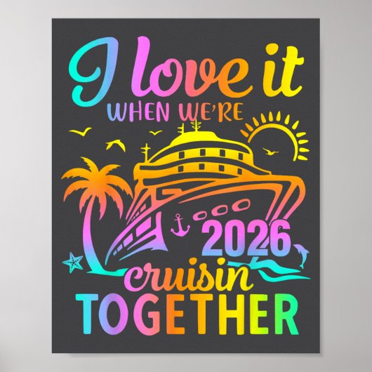 Family Cruise 2026 I Love It When We're Cruisin' T ポスター (正面)