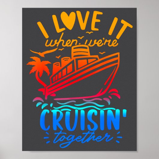 Family Cruise 2026 I Love It When We're Cruisin' T ポスター (正面)
