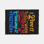 Family Cruise 2026 I Love It When Were Cruisin Tog フリースブランケット (正面(横))