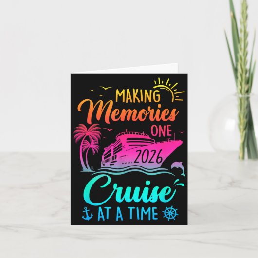 Family Cruise 2026 Making Memories One Cruise At A カード (正面)