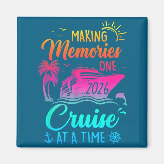 Family Cruise 2026 Making Memories One Cruise At A マグネット (正面)