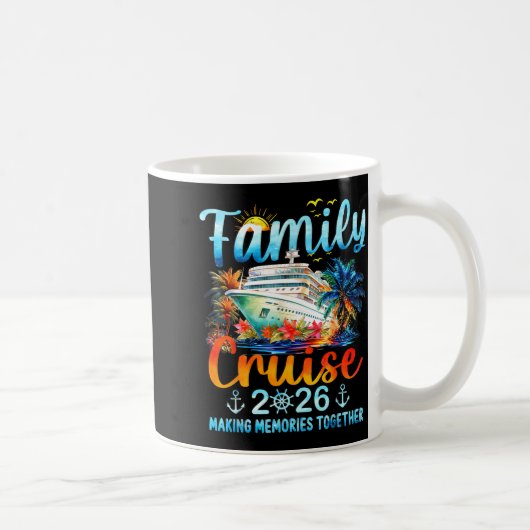 Family Cruise 2026 Making Memories Together Matchi コーヒーマグカップ (右)