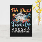Family Cruise 2026 Oh Ship Funny Cruise Tropical カード (黄色い花)