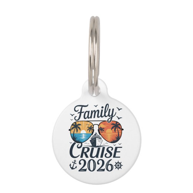 Family Cruise 2026 Summer Vacation ペット　ネームタグ (正面)