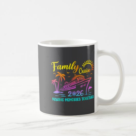 Family Cruise 2026 Summer Vacation Matching Family コーヒーマグカップ (右)