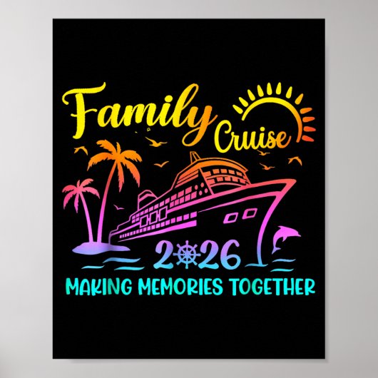 Family Cruise 2026 Summer Vacation Matching Family ポスター (正面)