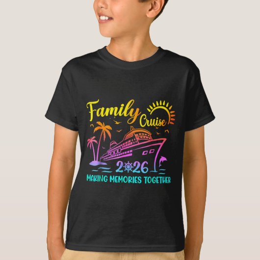 Family Cruise 2026 Summer Vacation Matching Family Tシャツ (正面)