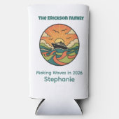 Family Cruise Can Cooler - Ocean Sunset スリム缶クーラー (正面)