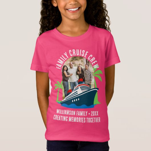 FAMILY CRUISE CREW Photo Holiday Travel Tシャツ (正面)