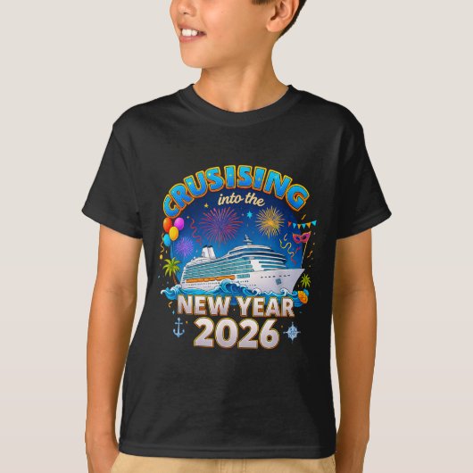 Family Cruise New Year 2026 Vacation Tシャツ (正面)