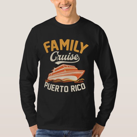 Family Cruise Puerto Rico Matching Tropical Cruise Tシャツ (正面)