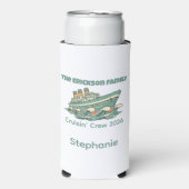 Family Cruise Retro Vacation スリム缶クーラー (Seltzer正面)