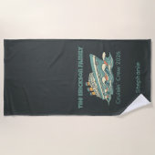 Family Cruise Retro Vacation ビーチタオル (正面)