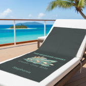 Family Cruise Retro Vacation ビーチタオル