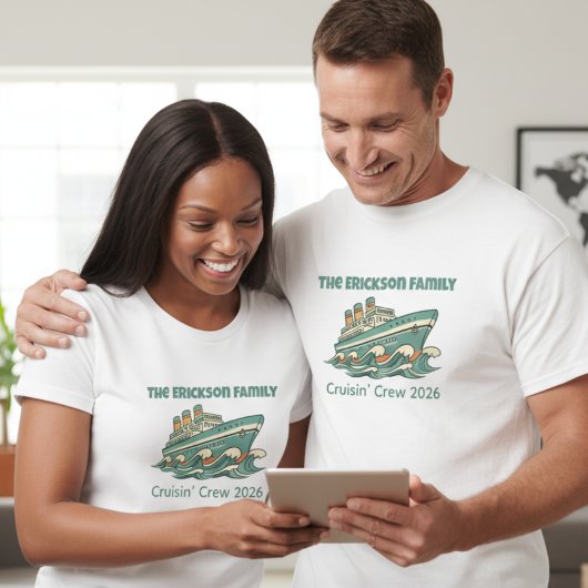 Family Cruise Retro Vacation Tee Tシャツ