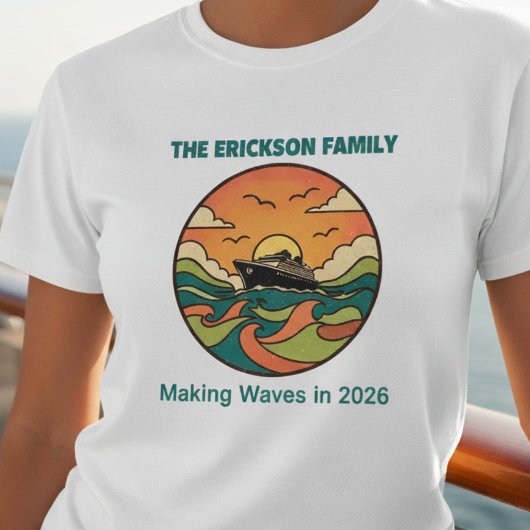 Family Cruise T-Shirt - Ocean Sunset Graphic Tシャツ
