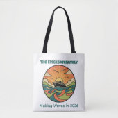 Family Cruise Tote Bag - Ocean Sunset Theme トートバッグ (正面)
