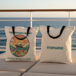 Family Cruise Tote Bag - Ocean Sunset Theme トートバッグ