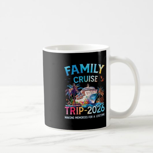 Family Cruise Trip 2026 It’s A Funny Matching Vaca コーヒーマグカップ (右)