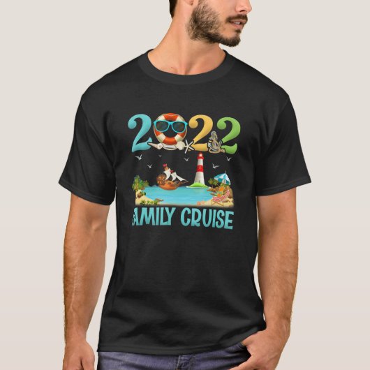Family Cruise Trip Summer Vacation Beach 2022 Tシャツ (正面)