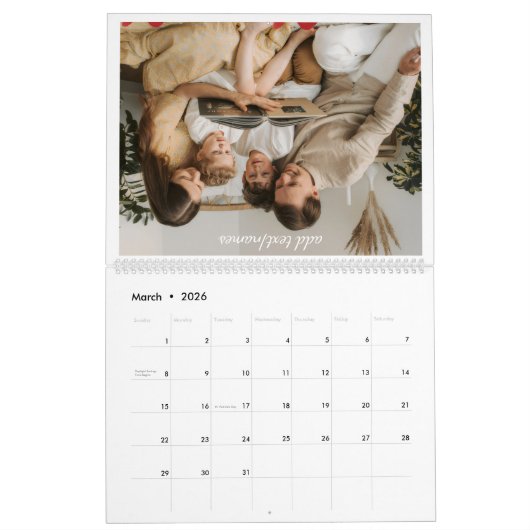 Family Custom Calendar カレンダー (3月 2026)