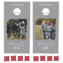 Family Custom Name and Photo - Cornhole Set