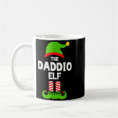 Family Daddio Elf Christmas Matching Pajama Funny  コーヒーマグカップ (左)
