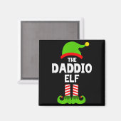 Family Daddio Elf Christmas Matching Pajama Funny マグネット (正面/裏面)
