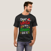Family  Dear Santa My Cousin Did It Christmas Paja Tシャツ (正面フル)