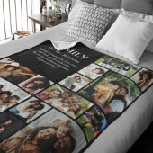 Family Definition Photo Collage フリースブランケット