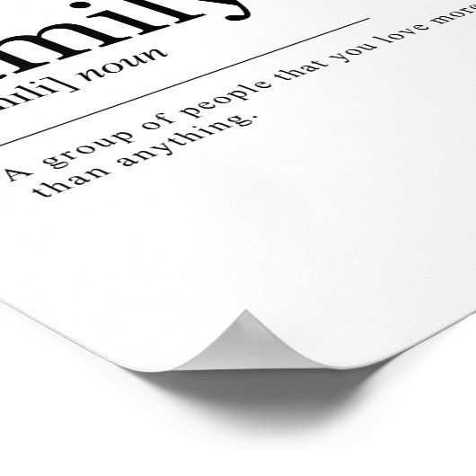 Family Definition Print ポスター (角)