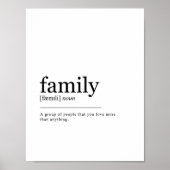 Family Definition Print ポスター (正面)