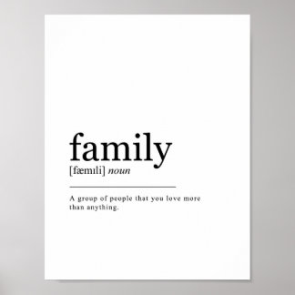 Family Definition Print ポスター