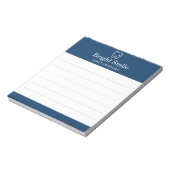 Family Dentistry Dentist Navy Blue White ノートパッド (回転)